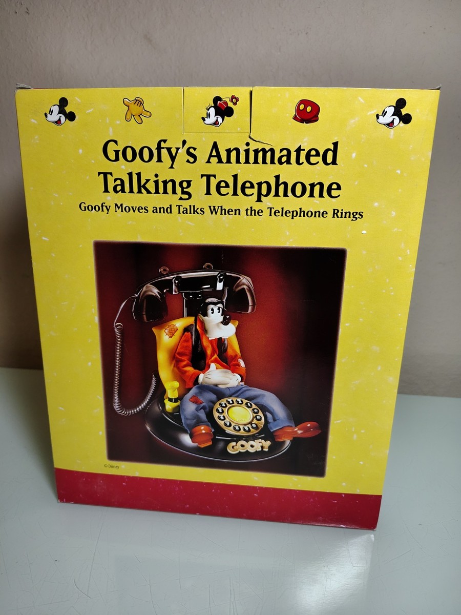 Telemania Goofy Animated Phone Talking Telephone Disney for sale