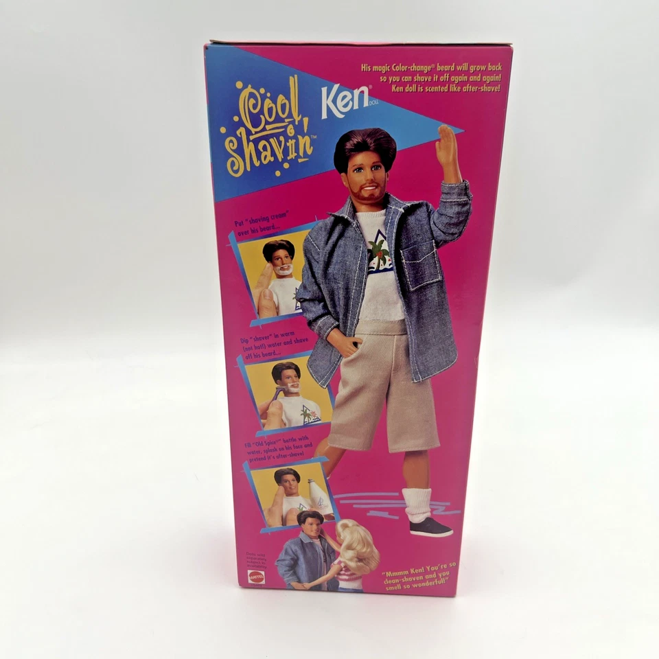 Barbie Cool Shavin Ken 1996 Mattel cambio de color barba morena muñeca No. 15469 Foto 2 de 4