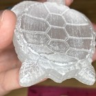 Carved Selenite Crystal Turtle Trinket Dish Collectible — photo 5