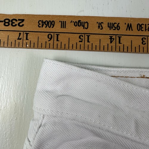VTG Levi’s 501 White Jeans Men Actual 32x26 Button Fly Straight 100% Cotton Y2K - Picture 8 of 17