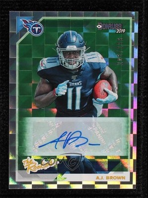 2019 Panini Donruss The Rookies Auto 206/299 AJ Brown #TR-14 Auto RC 9x7
