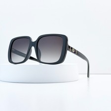 GUCCI GG0632SA 001 Black Gold Oversized Sunglasses Gray Gradient Lens 56mm