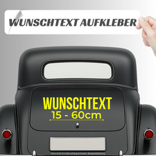Wunschtext Aufkleber 15cm - 60cm &bull; Klebetext Auto Schriftzug Name - Neon Gelb