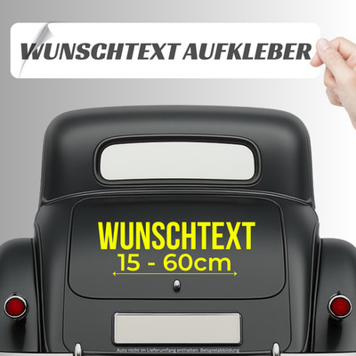 Wunschtext Aufkleber 15cm - 60cm   Klebetext Auto Schriftzug Name - Neon Gelb