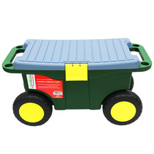 Garden Kneeler Tool Storage Wheeled Portable Weeding Cart Seat Stool Accessory