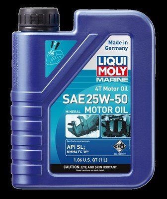 Liqui Moly LIQ-22508 Marine 25W-50 4T Engine Oil,1 ltr