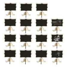 15 Pack Place Cards with Easel Stand - Wood Rectangle Small6102