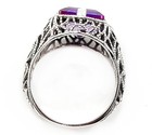 2CT Heat Treated Alexandrite 925 Solid Sterling Silver Nouveau Style Ring Sz 6  — photo 4