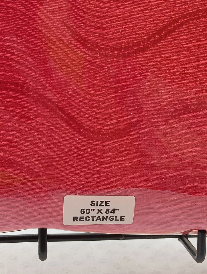 New Lenox Red tablecloth "Apropos Wave" Rectangle 60x84" NEW Fine Table Linens - Image 3 of 4