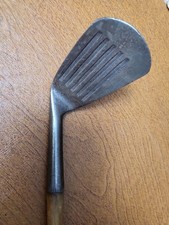 Hickory Golf DEEP GROOVE BAKSPIN MASHIE Wood Shaft Club Wedge Loft Sand Antique