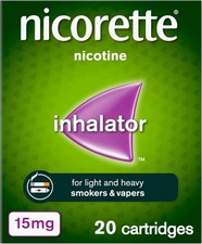 2 x Nicorette Inhalator 15mg 20 Cartridges Stop Smoking Aid Genuine