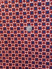 2 Yds Proud to be American by Fabri-Quilt, Red/Blue/Tan Stars, 44"W Price is BTY