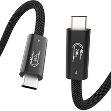 AIRSKY USB-C to USB C Cable 6.6FT, 4 for Thunderbolt 4 2M, Black