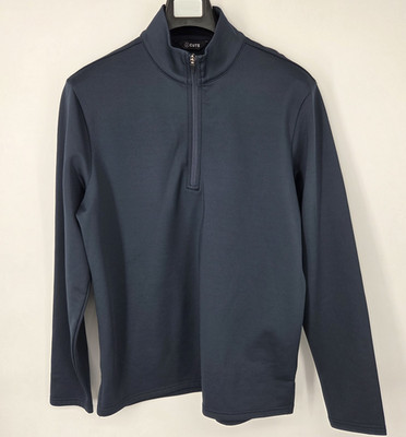 Cuts Clothing Concorde 1/4 Zip Pullover Sweater Men Medium Navy Blue Performance