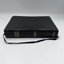 Zondervan NIV Holy Bible Top Grain Cowhide Leather Black Gold Gilts Vintage 1978