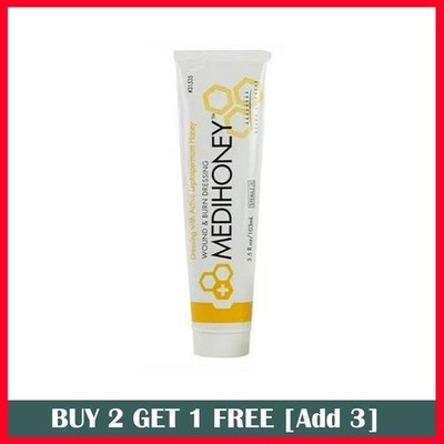 Top-Grade MEDIHONEY GEL 100ML Gel Wound & Burn Dressing 3.5 Tube oz Non-Adhesive