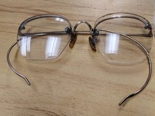 Vintage USA 12K Gold Filled Rimless Eyeglasses Frames For Parts.
