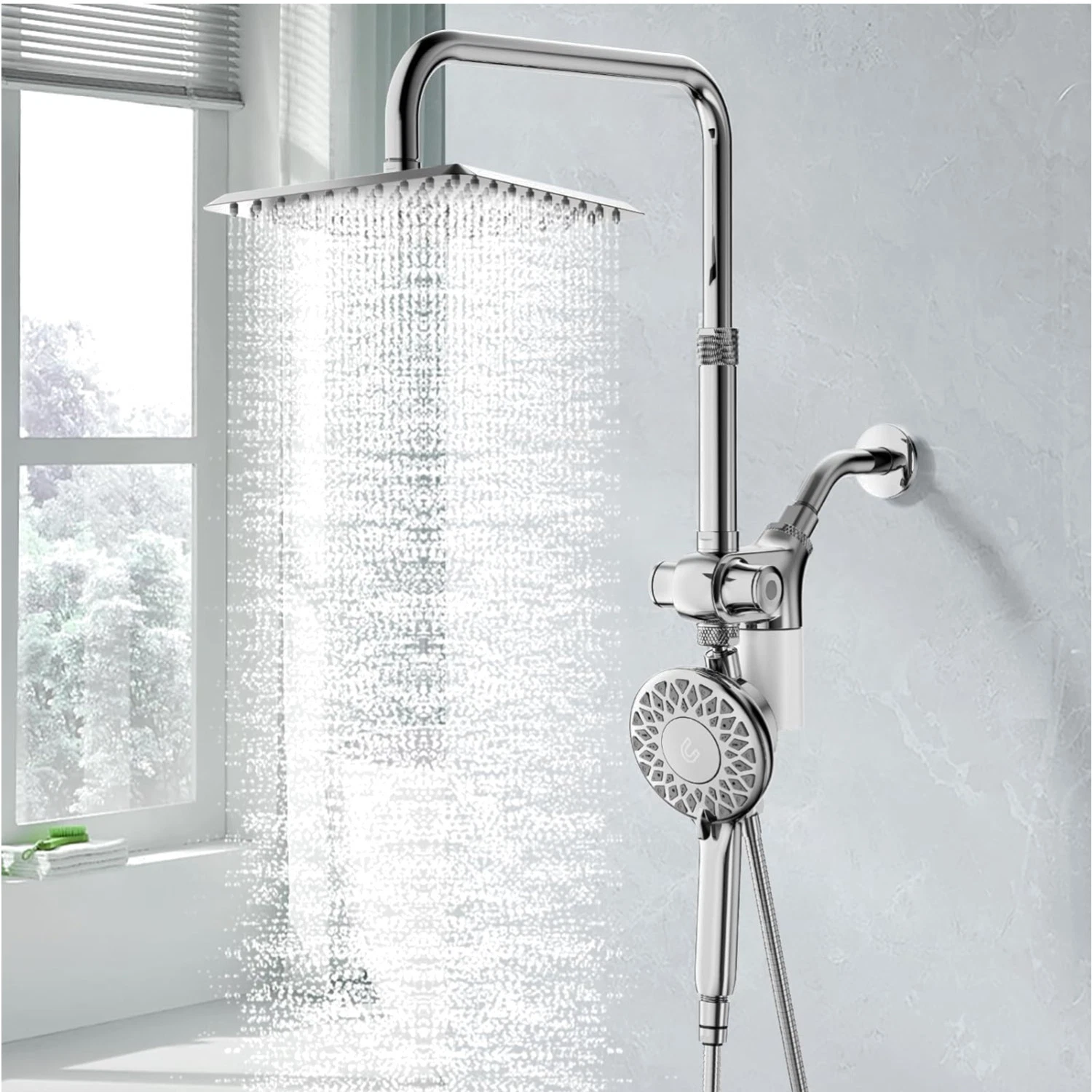 Filtered Rain Shower Head with Handheld Spray Combo, High Pressure Dual Showe...