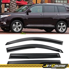 Fits 08-13 Toyota Highlander Mugen Style Window Visors Rain Sun Guard Deflector