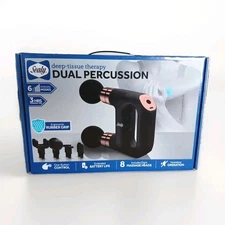 SEALY Deep Tissue Therapy Dual Percussion Mini 6 Modes 8 Heads Noiseless - NEW