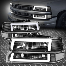 C-led Drl For 99-06 Chevy Silverado Suburban 1500 2500 Headlightbumper Lamps