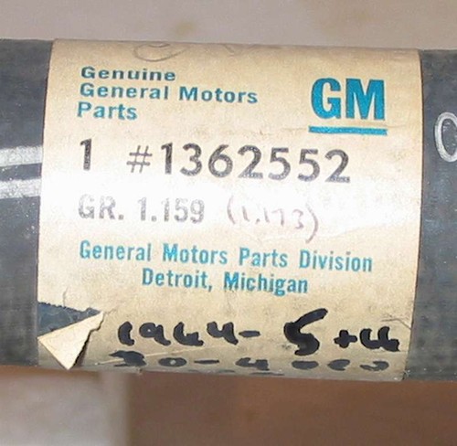 1964-1966 Buick Special Skylark SportWagon NOS lower radiator hose 1362552 - Picture 2 of 2