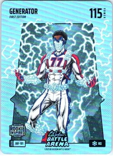 2026 Bo Jackson Battle Arena Generator VJ Edgecomb Blue Ice Battlefoil BBF-101!