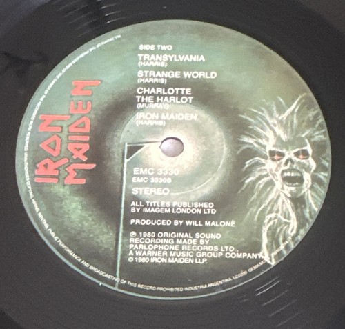 Iron Maiden ~ Iron Maiden LP Album vinyl record 2021 Argentina import EX / NM - Picture 5 of 6