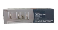 Hampton Bay Champlain 22.375 in. 3-Light Brushed Nickel Bathroom Vanity Light