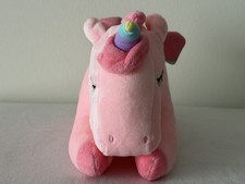 Pink Unicorn Plush Stuffed Animal Sleeping Rainbow Horn Wings Soft Toy Large