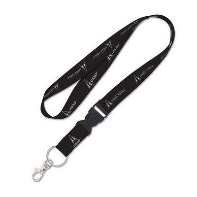 Armed Forces Depot USSF U.S. Space Force Lanyard w/Detachable 1'', Black