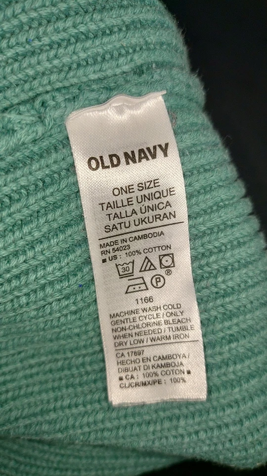 Gorra tejida verde menta {azul marino antiguo} - talla única para todos Foto 2 de 4