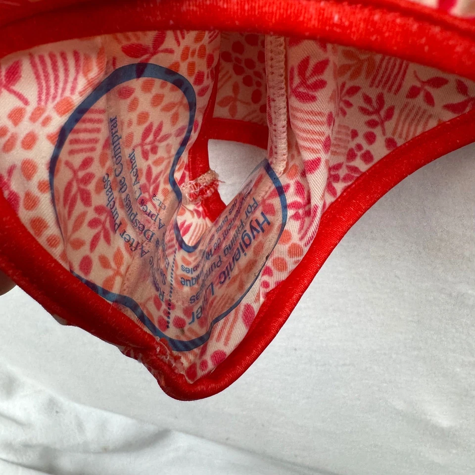 Mameluco de Natación Marc by Marc Jacobs Pequeño Rosa Naranja Floral con Cinturón Una Pieza Foto 3 de 4