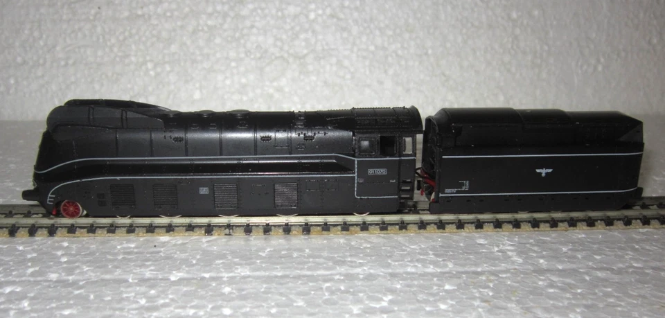 FLEISCHMANN N 7172 DRB BR01 1070 STREAMLINED STEAM LOCOMOTIVE EP II OVP TESTED - Image 3 of 4