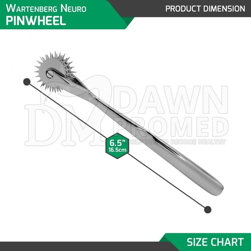 4 Pcs Wartenberg Pinwheel 1, 3, 5 & 7 Head Set Neuro Diagnostic Instruments - Picture 3 of 16