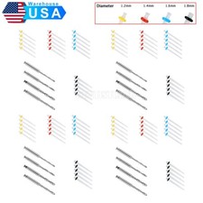 10 Packs Dental Fiber Posts Glass Quartz Resin Screw Thread  Restorative 4Drills