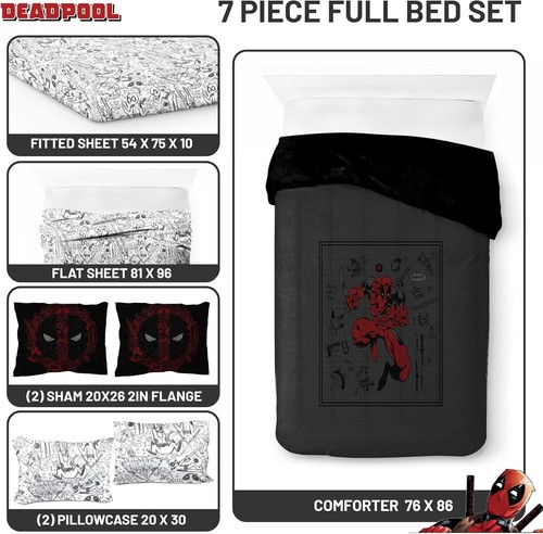 Marvel Deadpool Kids Bed Set-AB0D7XTTS993, AB0D7XW8TZF3, AB0D7XJYB6M3 - Picture 13 of 15