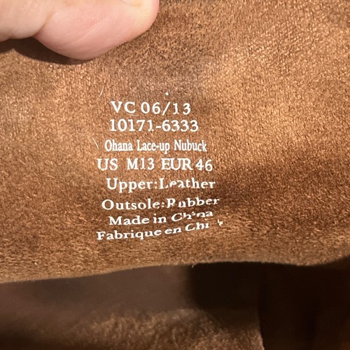 Olukai Ohana Shoes Men 13 Brown Leather Lace Up Nubuck Casual Loafer Dad Comfort - Afbeelding 3 van 20
