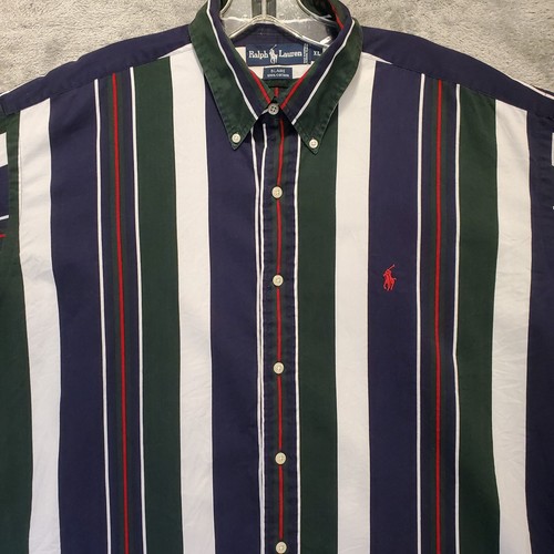 Ralph Lauren Blaire Hemd Herren XL Knopfleiste Balanced Gestreift Langarm - Bild 6 von 17