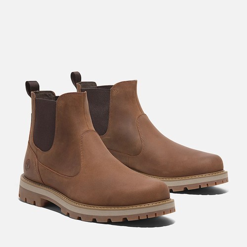Timberland Hombres Britton Road Mid Chelsea Bota Castaño/Marrón - Imagen 2 de 9