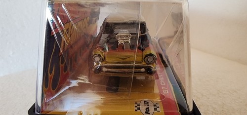 AUTO WORLD THUNDERJET 500 FLAMES '57 CHEVY BEL AIR FLAMES HO SLOT CAR RL7 NOS - Bild 2 von 5
