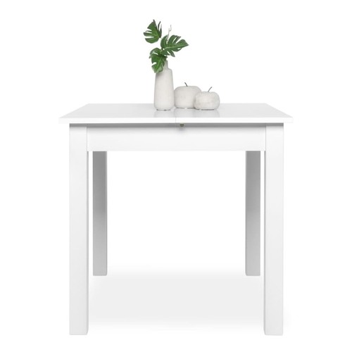 COBURG WHITE EXTENDING DINING TABLE - L 80 - 120cm - Picture 4 of 7