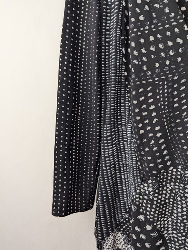 ROBERTO CAVALLI Women's Sz IT 38 US XS Black Maxi Dot Print Abstract Dress ITALY - Picture 6 of 9