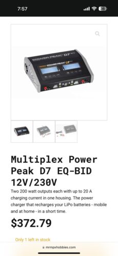 Hitec PowerPeak D7 400w RC Battery Charger - Picture 8 of 9