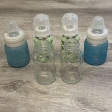 Lot of 6 Life Factory, Born Free And Dr. Brown's Glass Baby Bottles - 5 Oz