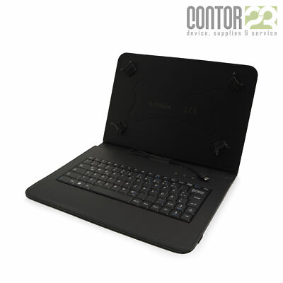 Schutzhülle, Tasche + USB-Tastatur in SCHWARZ 10.1'' Huawei MediaPad M5 Lite 10