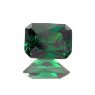 (6x4mm - 14x10mm) Emerald Cut AAA Green Cubic Zirconia **View Video**