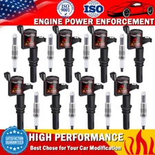 8X Ignition Coils + 8X Spark Plugs for 2004-2008 Ford F150 Expedition 5.4L FD508