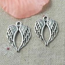 Free Ship 140 Pcs Tibetan Silver Wing Heart Charms Pendant 21X17MM L-5203