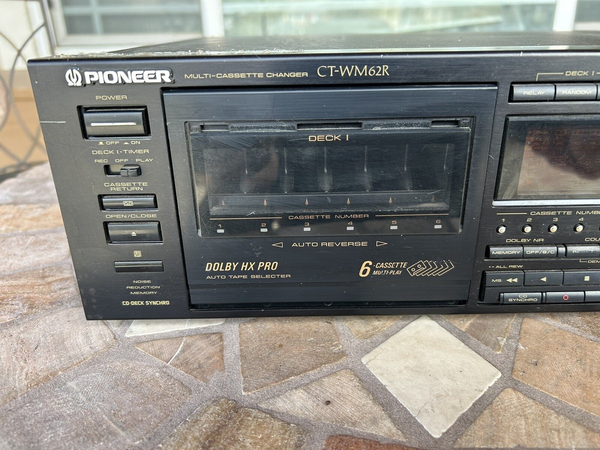 Rare PIONEER CT-WM62R Multi-Cassette Changer Dolby Hx Pro Parts